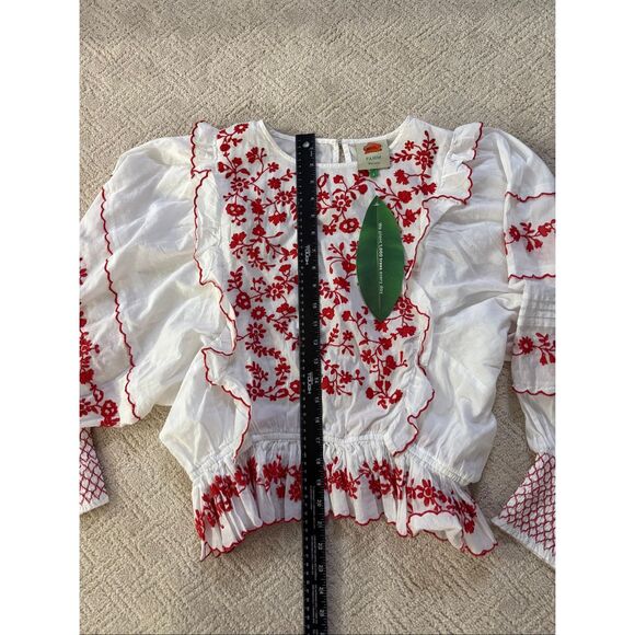 NWT Farm Rio Long Sleeve Embroidered Blouse - Picture 5 of 10
